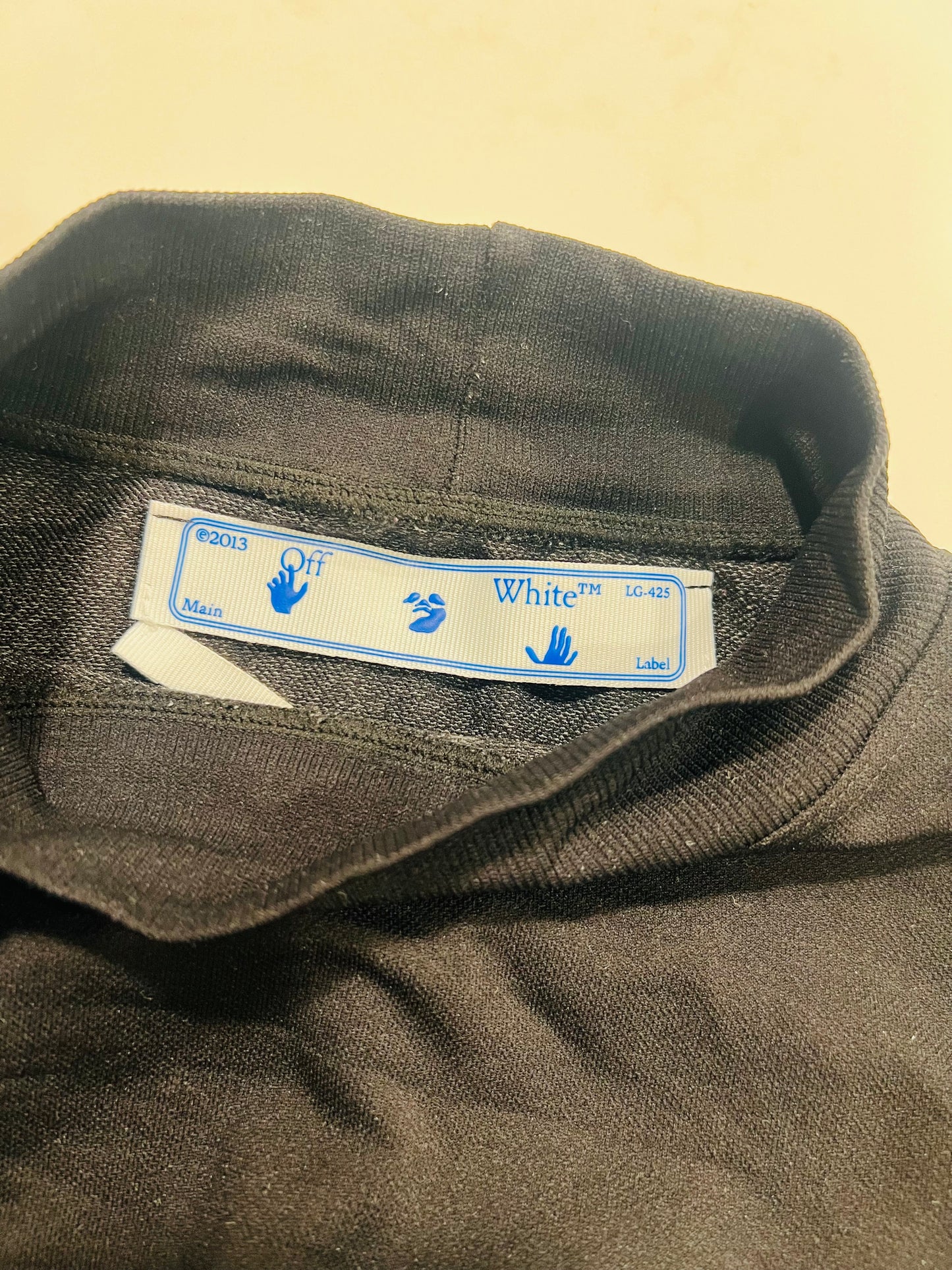 Off White Long Sleeve Logo Top